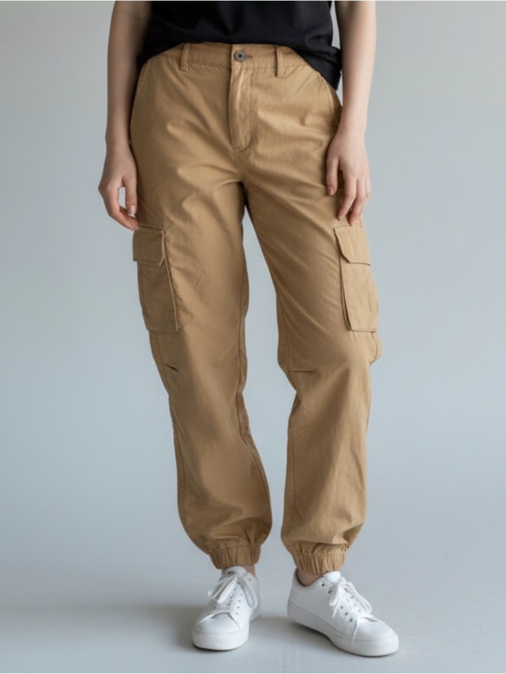 High Waist Cargo Balloon Ankle Joggers